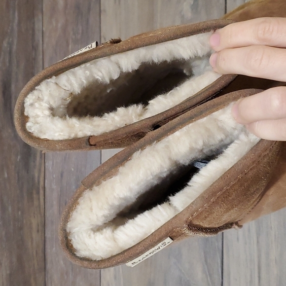 Bearpaw Womens Tall Fur Suede boots shoes sz 7 - Picture 12 of 14